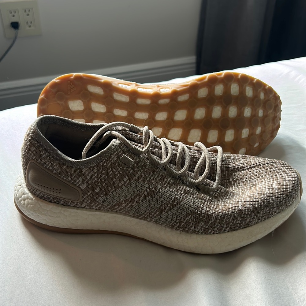 tan color adidas pure boost size 10